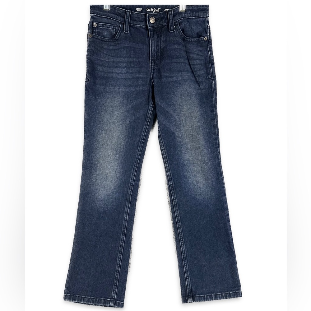 Cat & Jack Jeans Straight Stretch Adjustable Waist band Girls Size 12